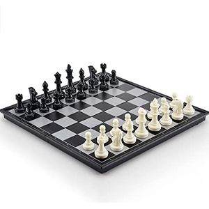 Schaakspel Magnetische Reis Chess Set Met Folding Board Portable Chess Board Games Gift for kinderen en volwassenen Schaken Schaak