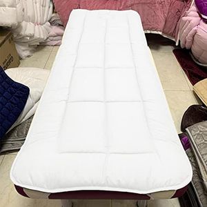 Non-slip Lash Bed Topper met vierkante kop Massagetafel Matras Topper met/zonder Ademgat SPA bedovertrekbeschermer voor schoonheidssalon Massageaccessoires effen kleur,White2,80x190cm