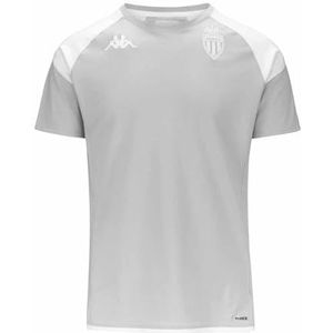 Kappa - Ayba 7 AS Monaco 23/24 T-shirt voor heren, Lichtgrijs, wit, 3XL