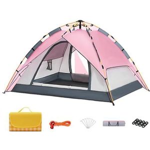 CZMYCBG Campingtent, 4-Persoons Waterdichte Tent, Pop-Up Tent for Op De Camping, Draagbare Backpacktent, Snel Op Te Zetten, Familietent for Kamperen En Wandelen Buiten