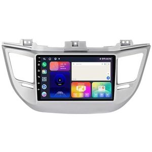 Android 14 autonavigatie in-dash autoradio-ontvanger voor Hyundai Tucson 2014-2018 dubbel Din 9 inch touchscreen autoradio met satellietnavigatie Bluetooth handsfree RDS SWC(B,H 4Core 1+32G)
