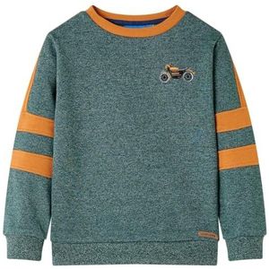 Kindertrui 92 gemêleerd donkergroen, kinderkleding, trui voor kinderen, sweater voor kinderen, top voor kinderen, kinderen trui, katoenen sweater