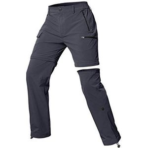 Cycorld Dames Wandelaarsbroek - Zip-Off Trekkingbroek, Ademend Wandelaarsbroek voor Dames, Sneldrogende Stretch Afneembare Zip-Off Outdoorbroek, Zomer Functionele Broek(Grijs,S)
