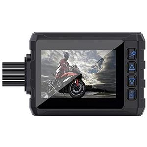 Mini-lichaamscamera, Full Body Waterdichte Motorfiets Camera Recorder WiFi Dual 1080P Full HD Motorbike Autocycle DVR Dash Cam Zwart GPS Doos voor wetshandhaving, levering (Color : GPS Wifi DashCam,