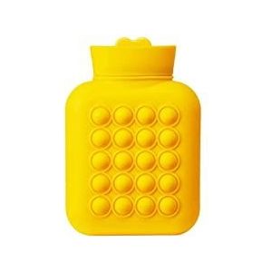 DieffematicRSD Warmwaterkruik Heet en koud kompres Heetwaterfleszak Kleine zachte siliconen thermische zak Magnetron Verwarming Reizen Warmwaterzak voor (Color : Yellow)