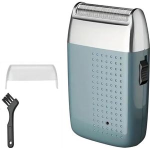 Elektrisch scheerapparaat， Foliescheerapparaten for mannen Oplaadbare elektrische draadloze scheerapparaten for mannen Draagbaar zakformaat(Blue)