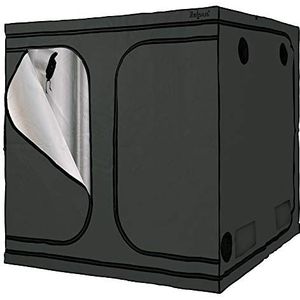Zelsius MyHomeGrow Tent Grow Tent, indoor kweekkamer, donkere kamer, plantentent, broeikas (200 x 200 x 200 cm, grijs)