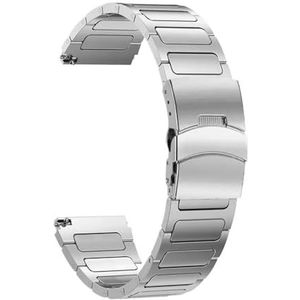 22mm Titanium Metalen Band geschikt for Huawei Watch 4 Pro/3 Pro/GT4 46mm/Ultimate Luxury Business Band geschikt for Amazfit Balance GTR 4/3/2 Riem(Silver,For Amazfit Balance)