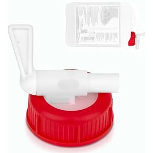 LABROTEC Aftapkraan voor 2-10 liter kunststof jerrycan, DIN45, doseerkraan geschikt voor levensmiddelen, aftapkraan of schenktuit voor praktische doseerhulp