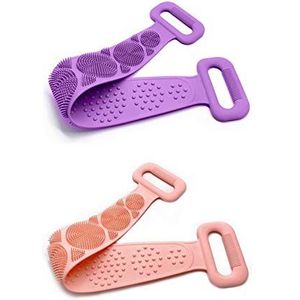 2 Stks Siliconen Bad Body Borstel Exfoliërende Terug Scrubber Gezichtsreiniging Borstel Zachte Massage