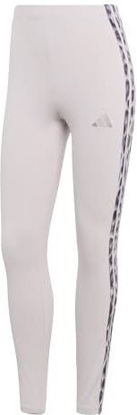 adidas Mujer Seasonal Essentials Leopard Print Tights with 3-Stripes, ice purple/MULTICOLOR, XL