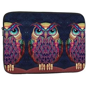 Owl Pattern Shockproof Draagbare Laptop Sleeve Bag - 12 Inch Zakenreis, reizen, school, kantoor, voor dagelijks gebruik.