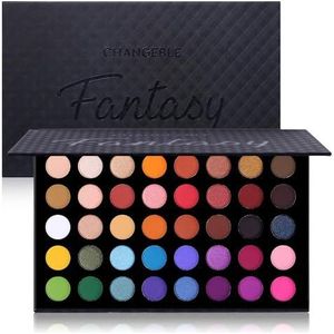 Prism Make-up Pro, 39 kleuren, mat glinsterend oogschaduwpalet, gepigmenteerd oogschaduwpalet, natuurlijke kleur, roze, zwart, duurzaam, waterdicht, make-uppalet