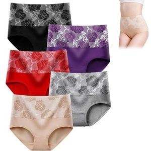 Bloomypink Hoge Taille Incontinentie Slipje, Hoge Taille Lekvrije Slipje, Vrouwen Menstruatie Slip, 5 a, XL