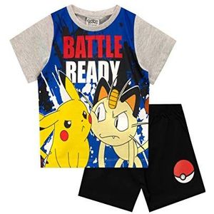 Pokemon Jongens Pyjama's Pikachu Grijs 104