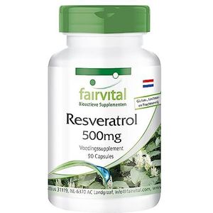 Fairvital | Resveratrol capsules - 500mg trans-resveratrol per capsule - HOOG GEDOSEERD - duizendknoop extract - VEGAN - 90 capsules