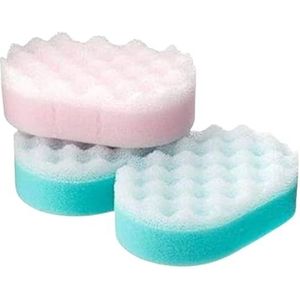 Body Douche Bad Spons Multicolor Exfoliërende Spons Zachte Multifunctionele Pack van 3 Bad Scrubber voor Mannen Vrouwen Kinderen Lichaam Reiniging (Spons (Pack van 3))