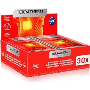 Warmtepleister rug, nek en schouder – 12 uur aangename, diepe warmte, rugwarmer – bodywarmer zelfklevend en door de lucht geactiveerd – 30 stuks