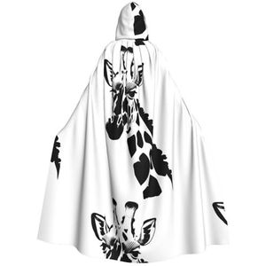 Zwart-witte Giraffe Unisex Oversized Hoed Cape Voor Halloween Kostuum Party Rollenspel