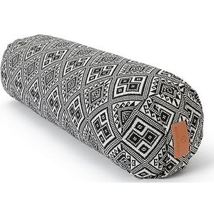 #DoYourYoga Cilinder yogabolster met biologische spelt (KBA), wasbare overtrek van 100% katoen, 68 x 22 cm, yogakussen meditatie- / zit- / zafukussen voor Yin Yoga - Stijl 18
