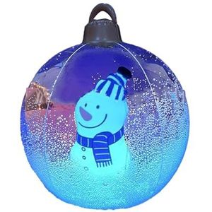 Oplichtende Kerstbaldecoraties voor Buiten 23,6 Inch Opblaasbare Kerstballen met LED Grote Oplichtende Versierde Bal PVC Opvouwbaar Doorzichtige Afstandsbediening Buitendecoratie