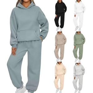 Earnmore Dames vrijetijdspak met capuchon dames joggingpak dames elegant vrijetijdspak hoodie lange mouwen overall dames