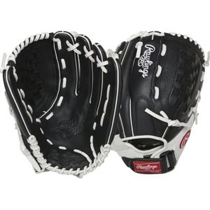 Rawlings Meisjes RSO125BW-3/0 12 1/2 BSK/FLCV Softbal Handschoen, Zwart/Wit, 12,5