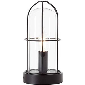 BRILLIANT lamp Storm tafellamp zwart | 1x D45, E14, 40W, geschikt voor vallampen (niet inbegrepen) | Schaal A ++ tot E | Met snoerschakelaar
