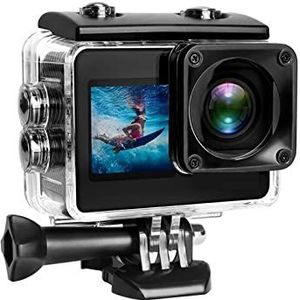 Action Camera, A10 Actie Camera 4k EIS Ultra HD 20MP 170D Onderwater Waterdichte Cam Touch Screen 4X Zoom Video go Sport Pro Cam Soepele Stabilisatie(Option6,Only Action camera)