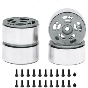 ZIBOXI 1,0 inch RC velgen 5/10-spaaks wielnaaf for 1/24 1/18 RC auto (Color : 2411 2-hole Grey)