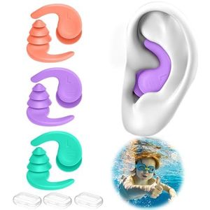 Zwemmen Oordoppen - Waterdichte Herbruikbare Siliconen - Voor Kinderen 6-14 Jaar - 3 Paar