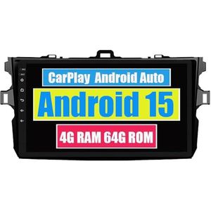 RoverOne Auto Stereo CarPlay Hoofd Unit voor Toyota Corolla 10 E140 E150 2006-2012 Android Auto Touchscreen Sat Navi Bluetooth WiFi Radio Speler