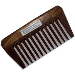 SVATV Handgemaakte palissander kam voor het ontwarren van haar Kam voor dik, krullend en golvend haar, niet-statisch en milieuvriendelijk Gemaakt in India S-1