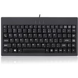 Adesso AKB-110B toetsenbord USB + PS/2 QWERTY zwart - toetsenborden (bekabeld, USB + PS/2, QWERTY, zwart)