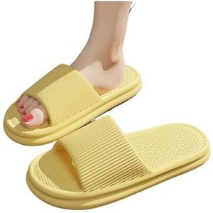 Slippers, Damesbadslippers - Thuissandalen for binnen- en buitengebruik in de zomer,voor dames en heren(Yellow,41 EU)