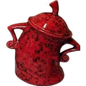 Bus met houding, schattige mok pot voedsel opslag, meest schattige sassy suiker container voor keuken perfect voor koffie thee kruiden potten (rood)