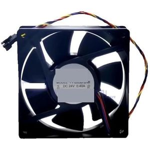 Voor SNOWFAN YY12038H24B DC 24V 0.40A 120x120x32mm 4-draads serverkoelventilator