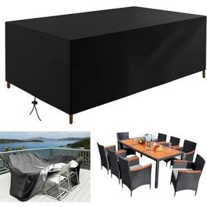Waterdichte terrasmeubelhoezen, ronde tuinmeubelhoes, 420D robuuste terrastafelhoes, voor terrasmeubilair, tafel en stoelen (90x90cm