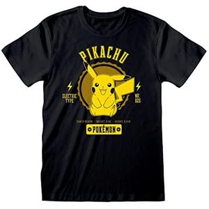 T-Shirt met Korte Mouwen Pokémon Collegiate Picachu Zwart Uniseks