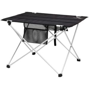 Picknicktafel Klaptafel Campingtafel Camping Klaptafel Aluminiumlegering Opvouwbare Draagbare Picknick-kampeertafel Met Aluminium Poten Oproltafel Picknicktafels ( Color : Black , Size : 75*55*52cm )