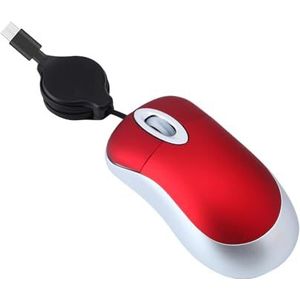 hgnxa USB C Corded Muis Intrekbare Kabel Kleine Muis Voor Kids Kinderen 1000 DPI Optische Reizen Muis PC Desktop Notebook