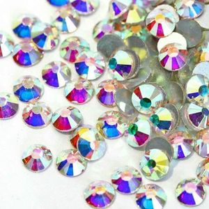 Glitter Gems SS3-SS50 Flatback Stones Clear Crystal Non Hotfix Rhinestones Nail Art Decoration Rhinestones Y0100-Crystal AB-SS34 7.3.0mm-288st.