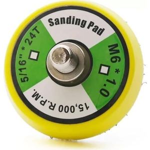 Ya Song 1/2/3 inch schuurschijf schuurmachine steunschijf for luchtpolijstmachine klittenband achterplaat schuurgereedschap M6 & 5/16 * 24T, 3 inch 2 stuks