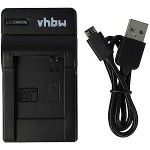 vhbw USB-acculader compatibel met Samsung BP-70a, BP-85a, BP70a, BP85a, EA-BP70A digitale camera, camcorder, Action Cam-accu - laadschaal