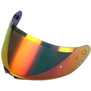 Motorhelm vizier lens, Helmvizier, geschikt for SH 526SP Helmlens Helmzonnevizierlens Accessoires (blauw)(Red Gold)