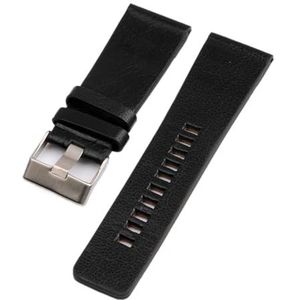 LUGEMA Echt Kalfsleer Horlogebanden Compatibel Met Diesel Horlogeband Heren Polshorloge Bands 26MM 27MM 28MM 30MM 32MM 34MM (Color : Black, Size : 32mm)