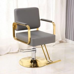 Salonstoel, 360 graden draaibare kappersstoel, in hoogte verstelbare kappersstoelen, kappersstoel voor haarstylisten en schoonheidsspecialisten(Gray)