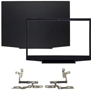 WANGHUIH LCD-achterklep bovendeksel + voorrand + scharnieren compatibel met HP Pavilion Gaming 15-CX TPN-C133-serie (A+B+H)