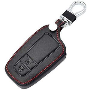 Happyit Leder Autoschlüssel Abdeckung Fall für Toyota CHR C-HR 2017 2018 Prius 2 Tasten Fernbedienung Zubehör