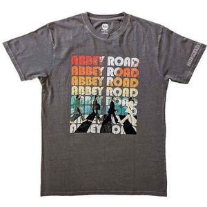 The Beatles Abbey Road Stacked Mud Wash T Shirt S